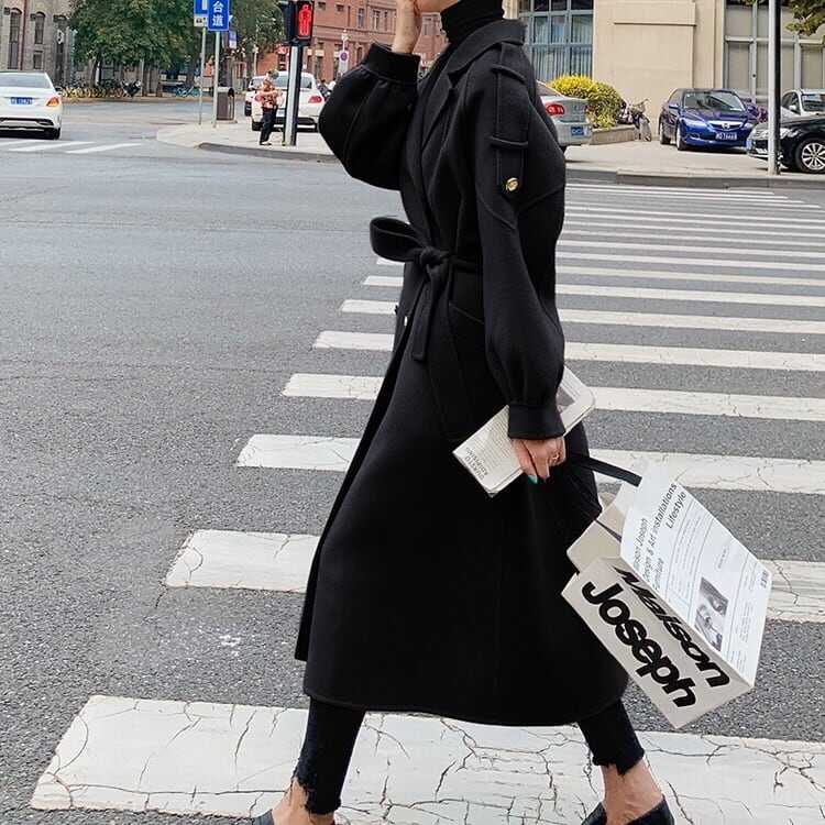 コート アウター ロング モノトーン ラージカラー チェスターコート