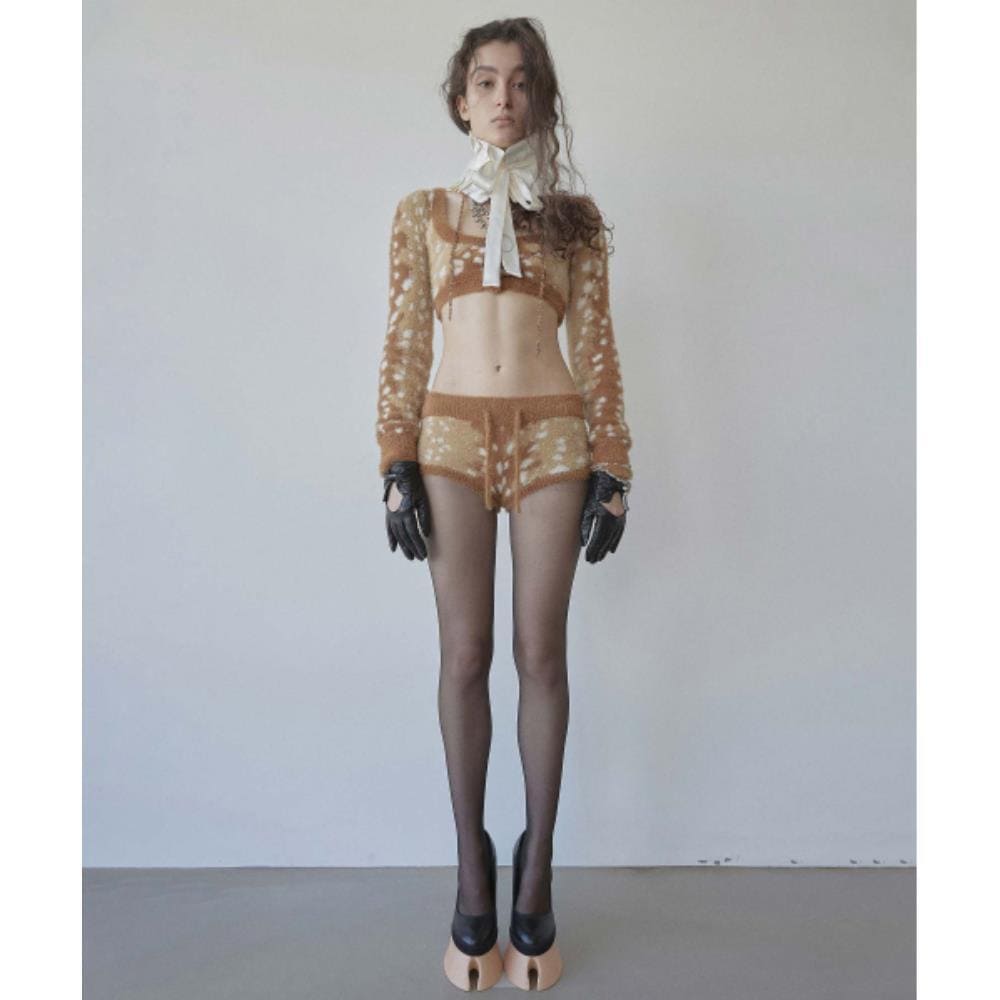 スカルプター Rudolph Fur Cardigan Brown SC24A271BR