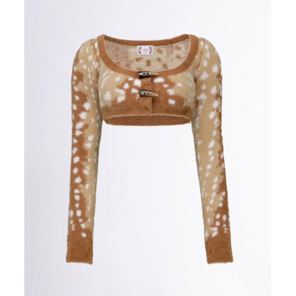 スカルプター Rudolph Fur Cardigan Brown SC24A271BR