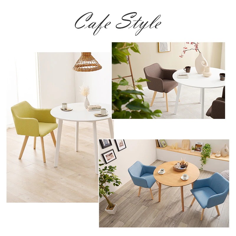 ダイニングセット ホワイト/グレー 3点セット テーブル チェア ダイニングテーブル 円形90 ダイニングチェア 2脚 椅子 イス