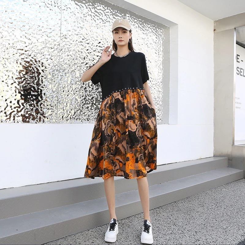 ワンピースtシャツワンピースレディース夏服韓国ファッションロンtゆったり着痩せ効果 ワンピースtシャツワンピースレディース夏服韓国ファッションロンtゆったり着痩せ効果