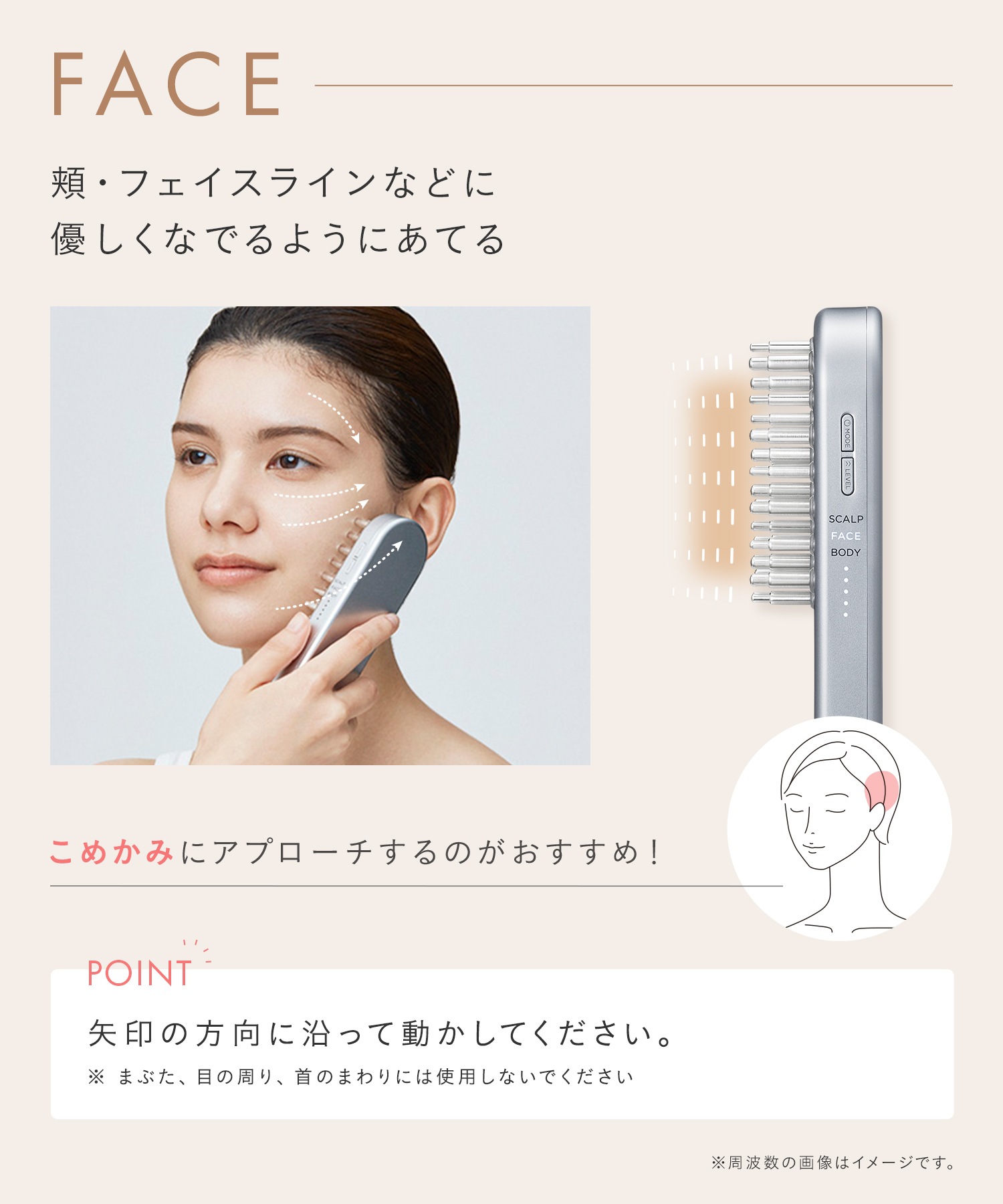 サロニア EMS リフトブラシ 美顔器 ems リフトアップ ハリ美容デンキブラシ 電気ブラシ