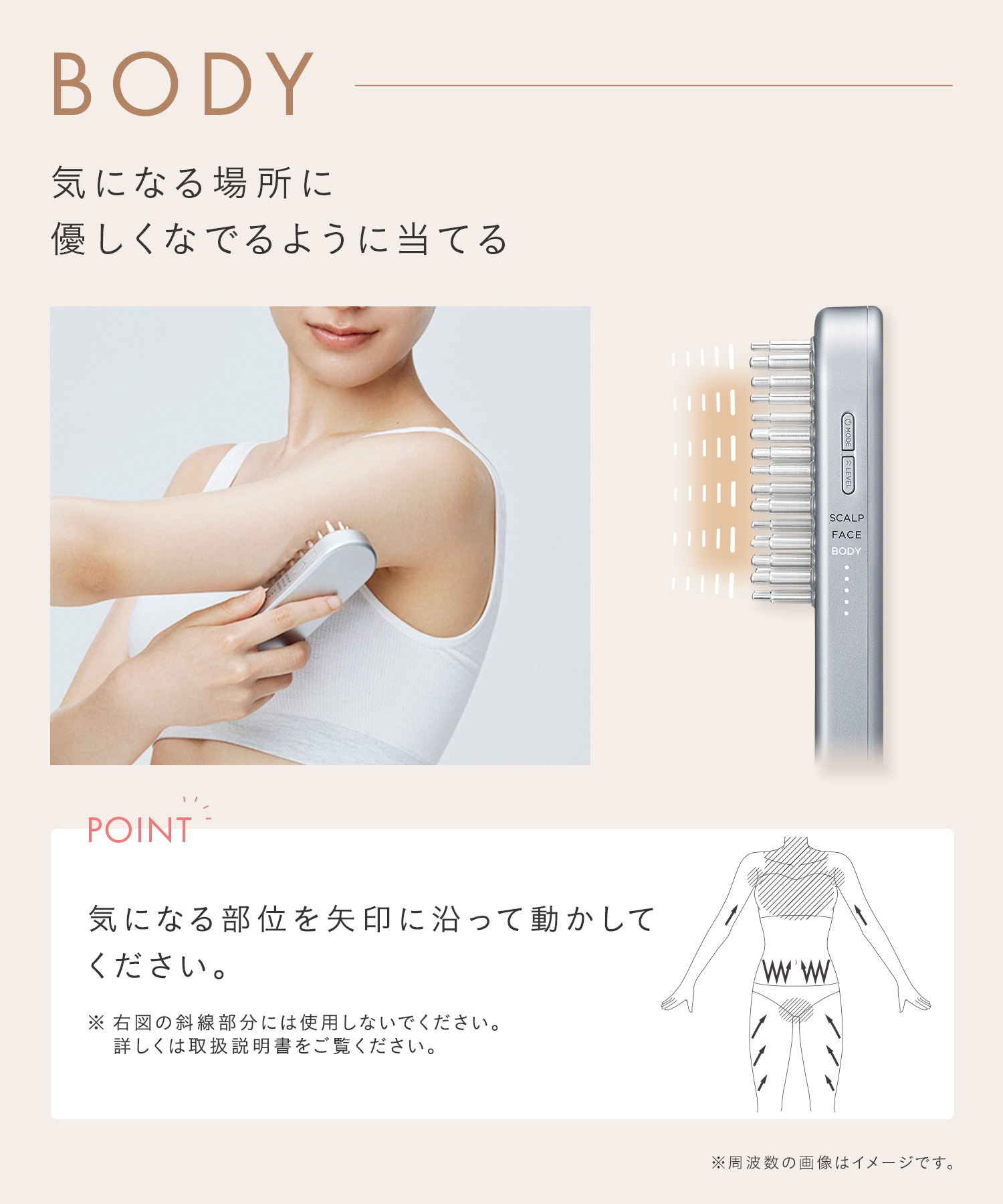 サロニア EMS リフトブラシ 美顔器 ems リフトアップ ハリ美容デンキブラシ 電気ブラシ