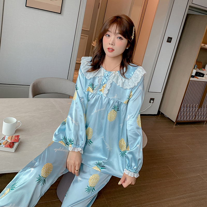 韓国ファッション レディース パジャマ 大きいサイズ ルームウェア 2点上下セット 部屋着 かわいい
