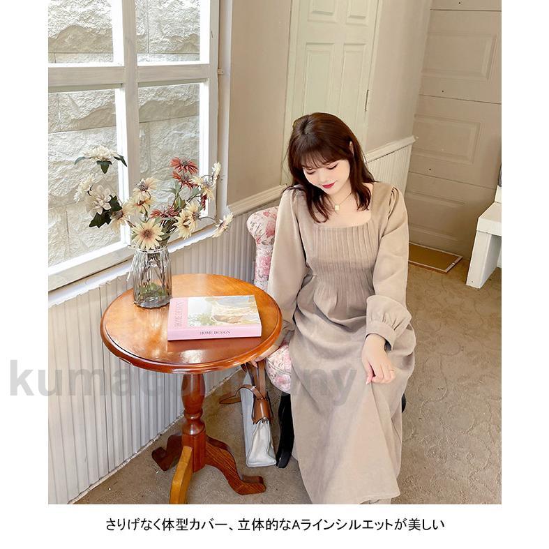 ワンピース ロング丈 マキシ丈 長袖 大きいサイズ スクエアネック プリーツ 腰ひも Aライン ゆったり 着やせ ソフト 肌着 シンプル 無地 快適 着回し ワンピース ロング丈 マキシ丈 長袖 大きいサイズ スクエアネック プリーツ 腰ひも Aライン ゆったり 着やせ ソフト 肌着 シンプル 無地 快適 着回し