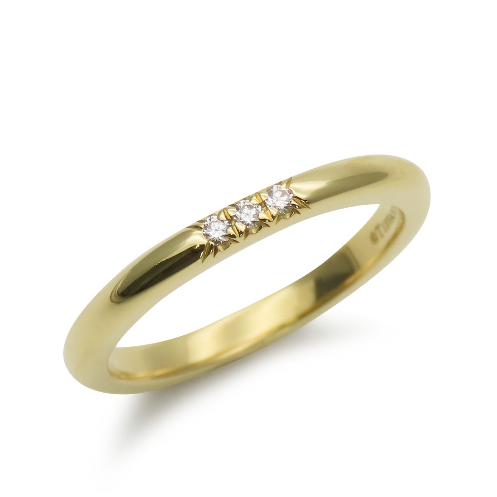 中古 リング・指輪 フォーエバーウェディング バンド K18YG ダイヤモンド 約2.43g イエローゴールド ジュエリー 3PD シンプル レディース 女性 中古 リング・指輪 フォーエバーウェディング バンド K18YG ダイヤモンド 約2.43g イエローゴールド ジュエリー 3PD シンプル レディース 女性