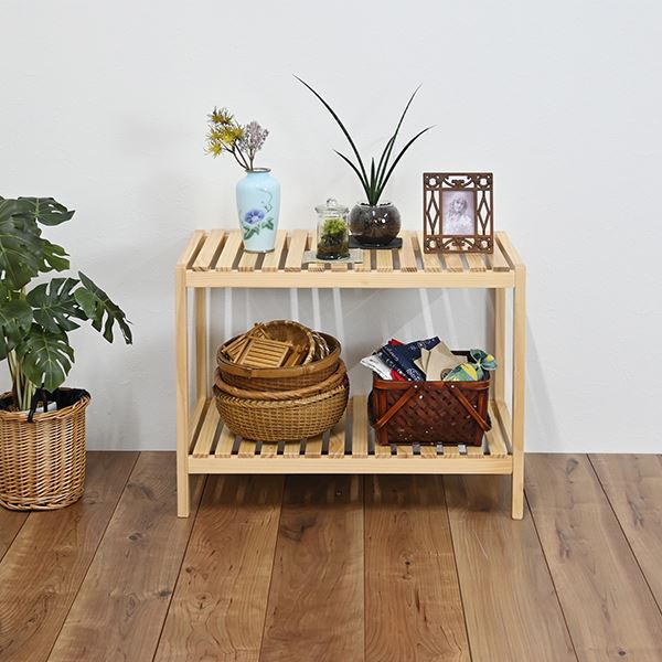 ウッドラック2段 ナチュラル 組立品 ウッドラック2段 ナチュラル 組立品