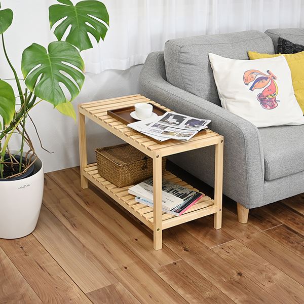 ウッドラック2段 ナチュラル 組立品 ウッドラック2段 ナチュラル 組立品