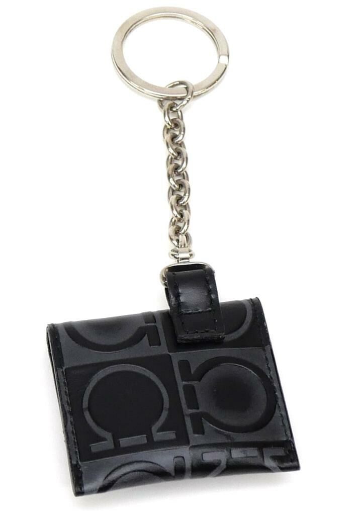 フェラガモ Ferragamo キーホルダー ガンチーニ 黒 レザー 【中古】(64567) フェラガモ Ferragamo キーホルダー ガンチーニ 黒 レザー 【中古】(64567)