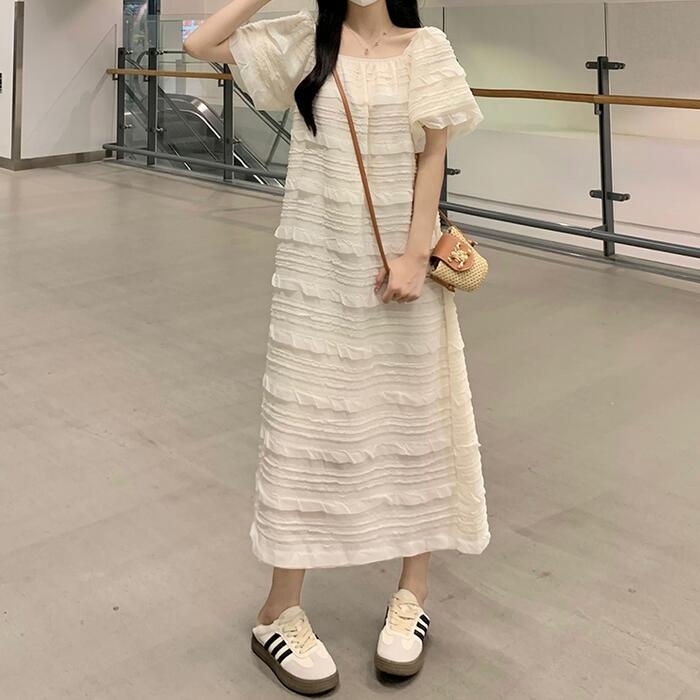 ワンピース ワンピ ドレス フリル レディース エレガント きれいめ カジュアル 半袖 大人 可愛い フェミニン Aライン ロング丈 ナチュラル スクエアネック オフショルダー ゆったり リラックス ワンピース ワンピ ドレス フリル レディース エレガント きれいめ カジュアル 半袖 大人 可愛い フェミニン Aライン ロング丈 ナチュラル スクエアネック オフショルダー ゆったり リラックス