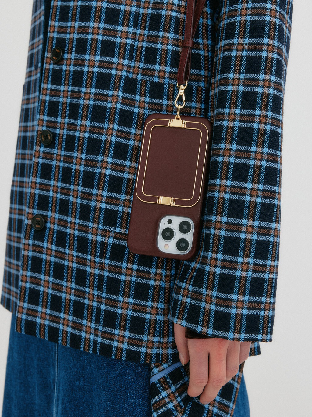 【EENK】送料/関税込 Phone Case with Leather Strap - Burgundy