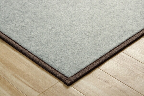 バンブー ラグ カーペット 約120x180cm アイボリー 消臭 冷感 制菌 裏地付