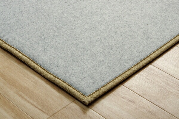 バンブー ラグ カーペット 約120x180cm アイボリー 消臭 冷感 制菌 裏地付