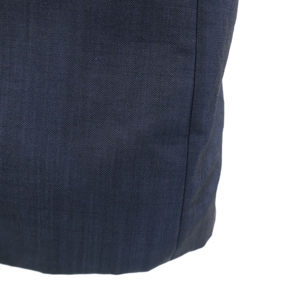 BURBERRY BLACK LABEL バーバリーブラックレーベル 日本製 ウールブレンド テーラードジャケット 36R ネイビー 三陽商会 メンズ 古着