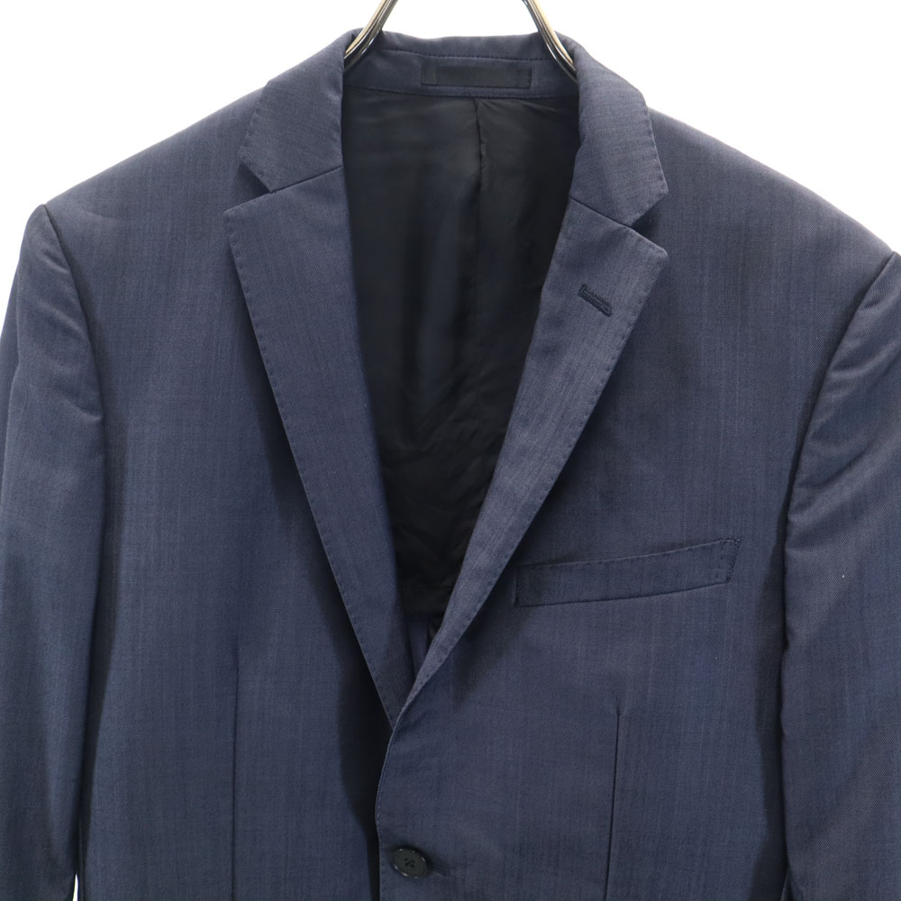 BURBERRY BLACK LABEL バーバリーブラックレーベル 日本製 ウールブレンド テーラードジャケット 36R ネイビー 三陽商会 メンズ 古着