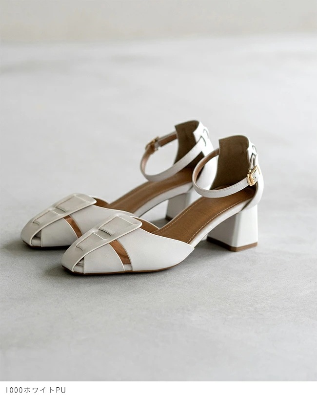 グルカサンダル レディース 編み込みサンダル ストラップサンダル アンクルストラップ チャンキーヒール ヒールセンチ やわらかい 痛くない スクエアトゥ きれいめ おしゃれ ブラック 最強配送 s