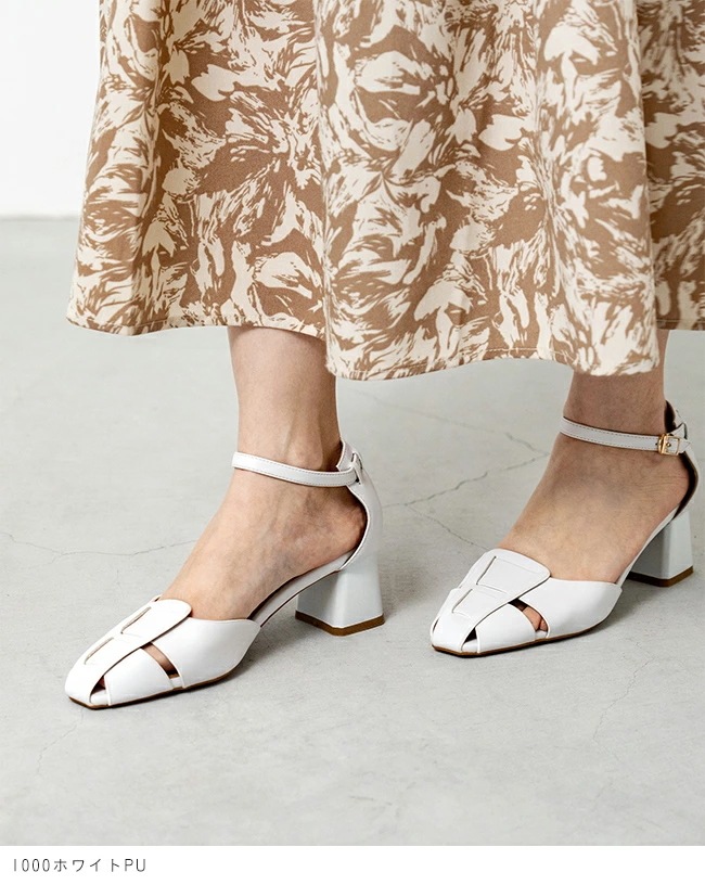 グルカサンダル レディース 編み込みサンダル ストラップサンダル アンクルストラップ チャンキーヒール ヒールセンチ やわらかい 痛くない スクエアトゥ きれいめ おしゃれ ブラック 最強配送 s