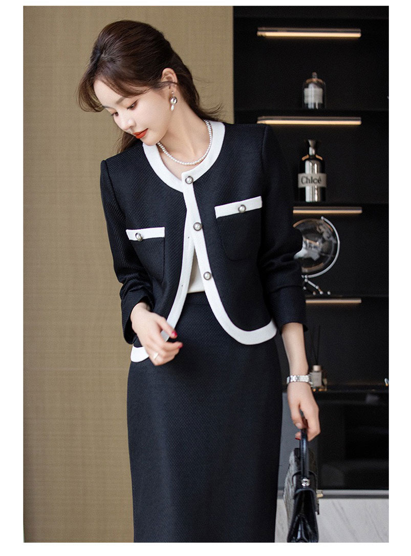 【急速出荷】クルーネックスーツジャケットとスカートセット レディース セットアップ 2点セット スーツ フォーマルフェミニン きれいめ 秋 エレガント 大人 卒業式 入学式 謝恩会 二次会 お呼ばれ