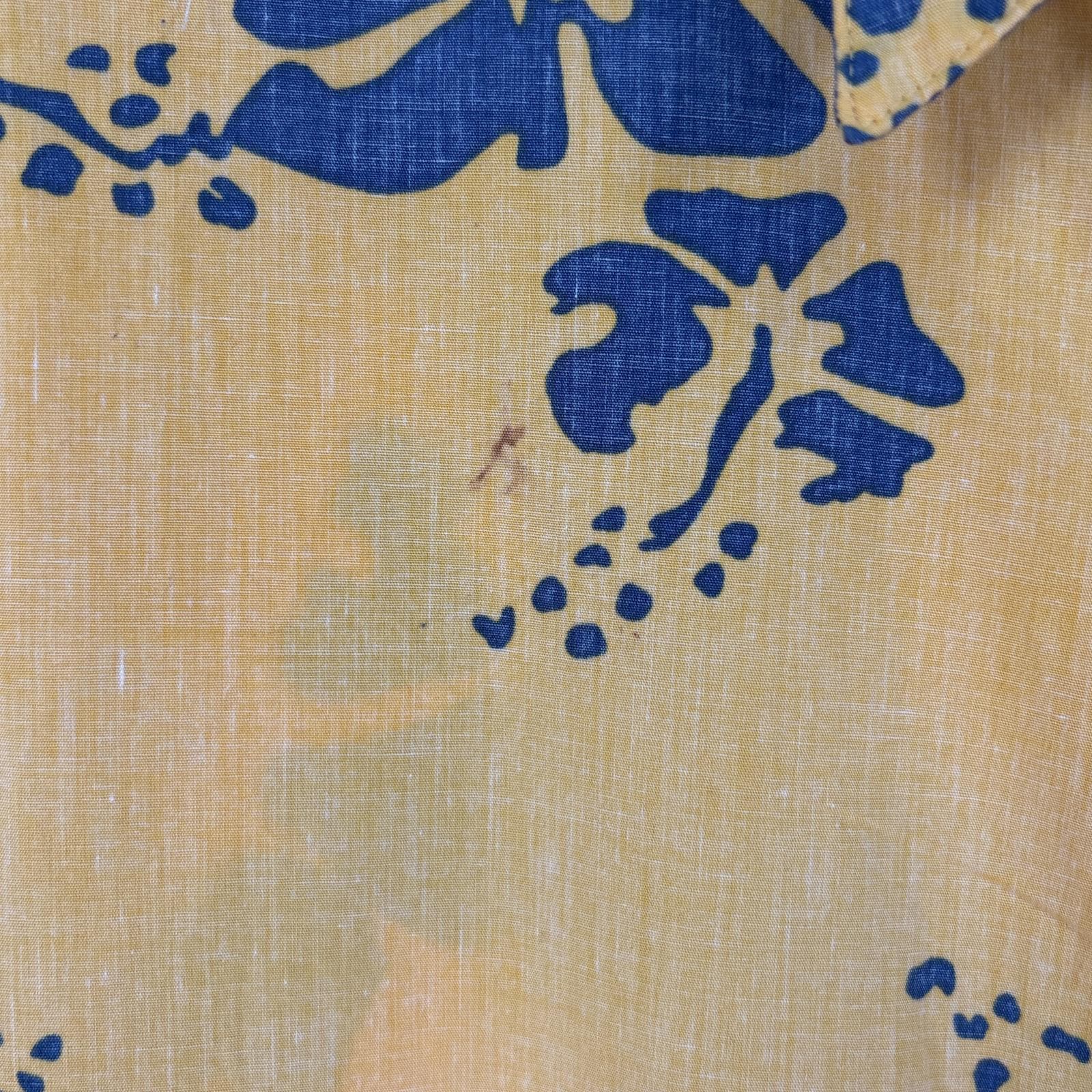 古着 90s/90年代 半袖シャツ アロハ ハワイ製 インサイドアウト XXL イエロー 総柄 メンズ