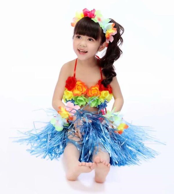 Qoo10] 今だけ フラダンス衣装 5点セット キッ