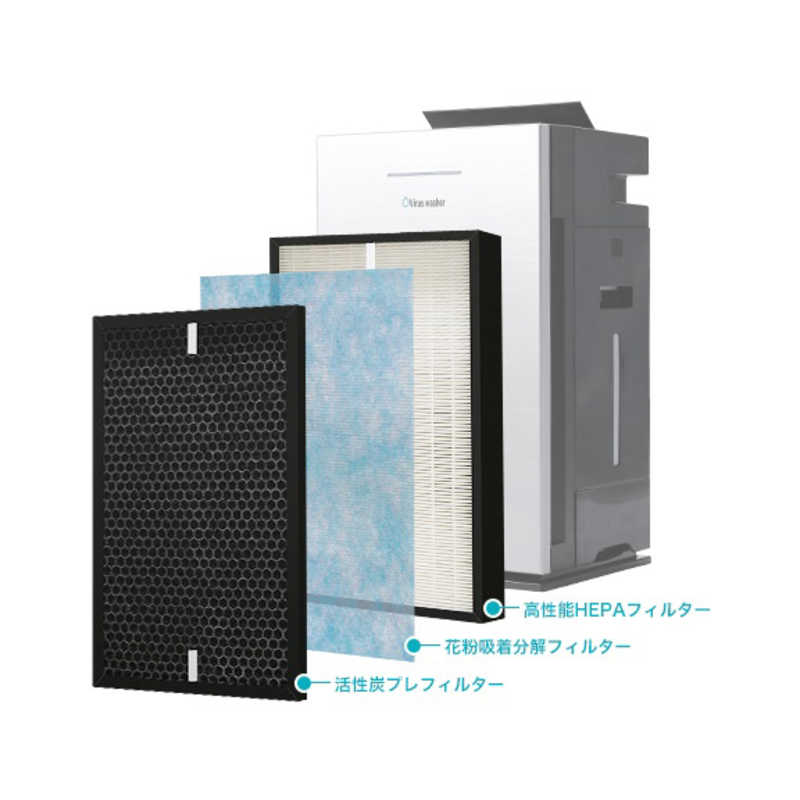 次亜塩素酸空気清浄機(生成型) Virus washer(ウイルスウォッシャー) シルバー 空気清浄: 25畳まで 最大空気清浄:(加湿) 15畳まで PM2.5対応　SVW-AQA2000-S
