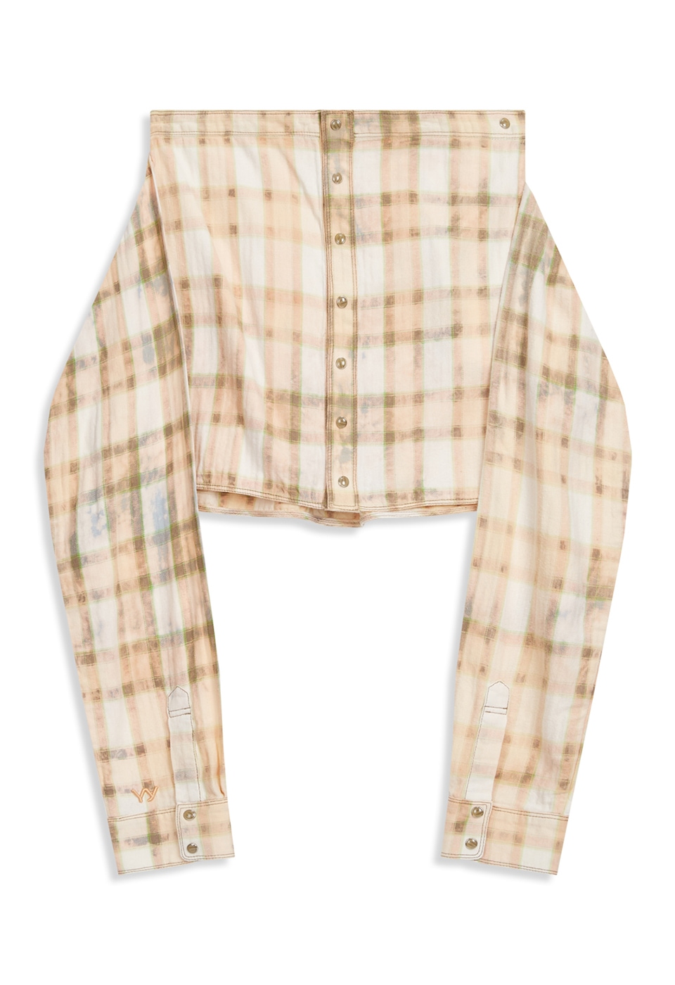 OPEN YY☆24SS FADED CHECK SHIRT SKIRT OPEN YY