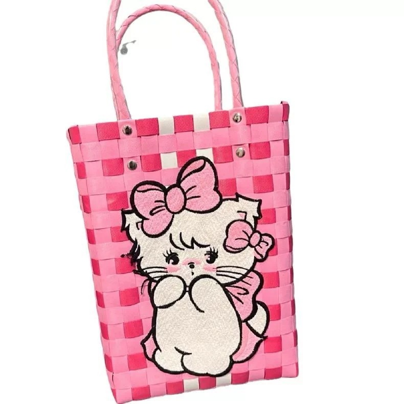 Mikko編み野菜かご学院風ハンドバッグ外出旅行ショルダーバッグ風呂化粧品収納バッグ Mikko編み野菜かご学院風ハンドバッグ外出旅行ショルダーバッグ風呂化粧品収納バッグ