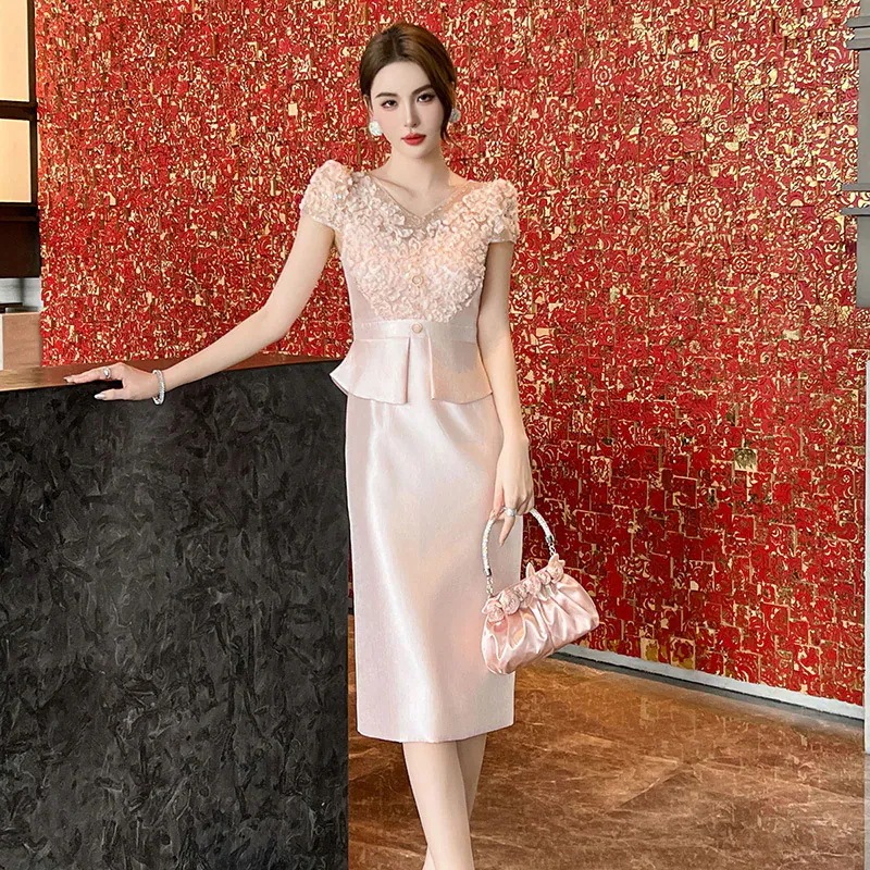 【JY.上品】 2024夏新品 vネック レースドッキング 正式 ワンピース ドレス パーティー キャバ 着痩せ 大人 同窓会 披露宴 卒業式 結婚式 演奏会 ウェディング 二次会 メガ割 【JY.上品】 2024夏新品 vネック レースドッキング 正式 ワンピース ドレス パーティー キャバ 着痩せ 大人 同窓会 披露宴 卒業式 結婚式 演奏会 ウェディング 二次会 メガ割