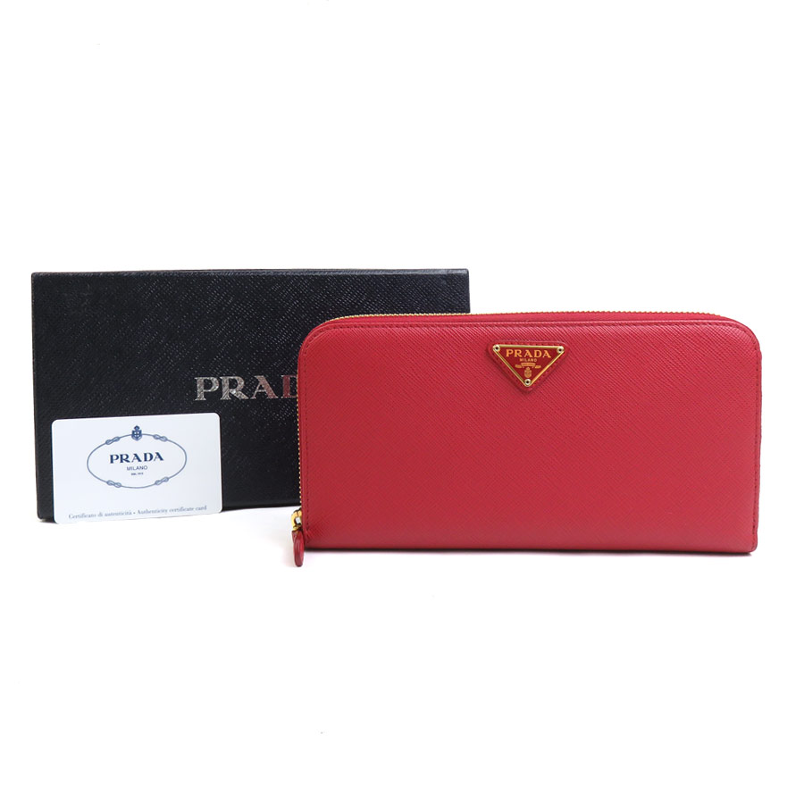 233 美品 PRADA プラダ 長財布 ラウンドファスナー PRADA プラダ 長財布 美品 ラウンドファスナー 正規品 233 美品 PRADA