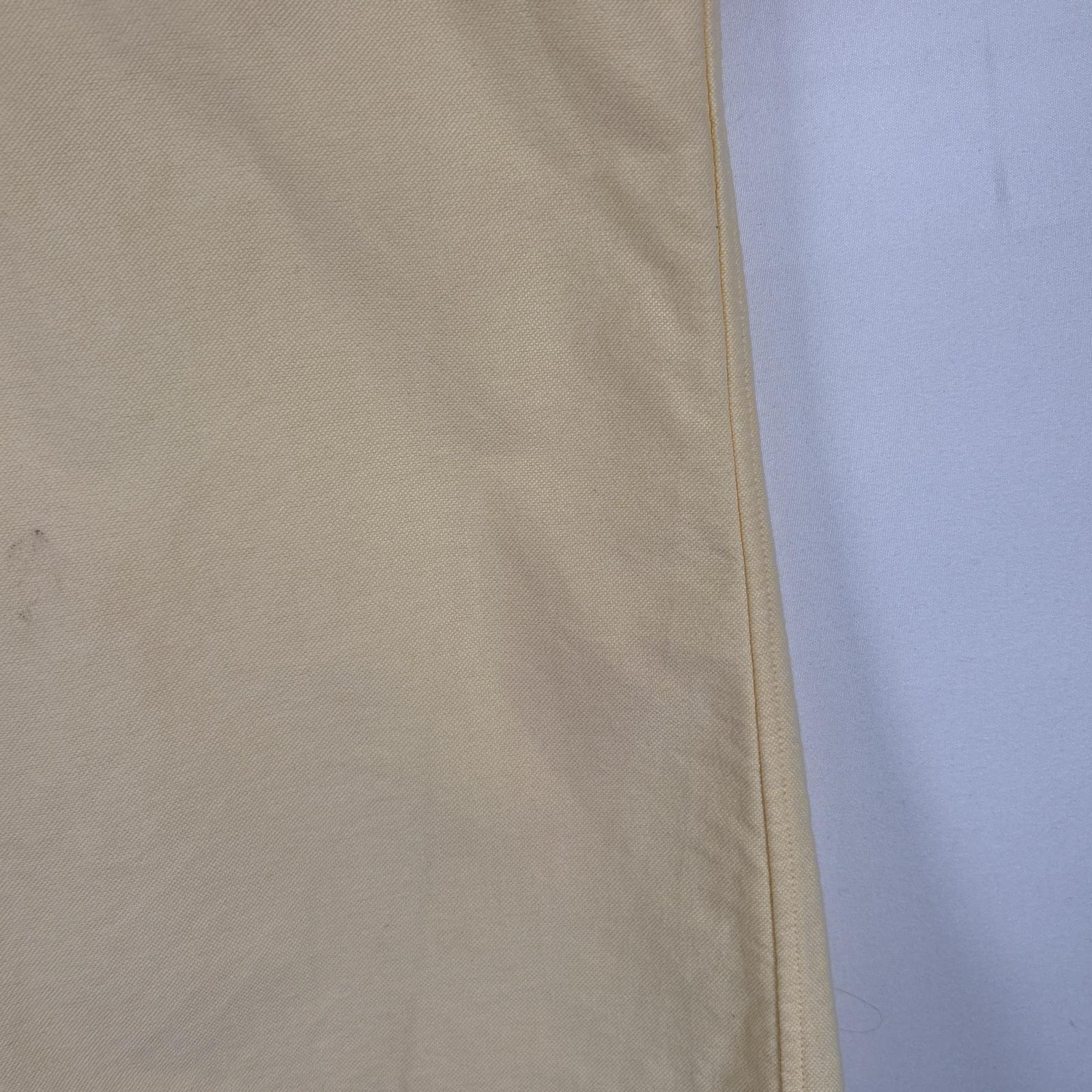 古着 90s/90年代 長袖シャツ ワンポイント ロゴ 刺繍 ボタンダウンシャツ CLASSIC FIT M イエロー 無地 メンズ