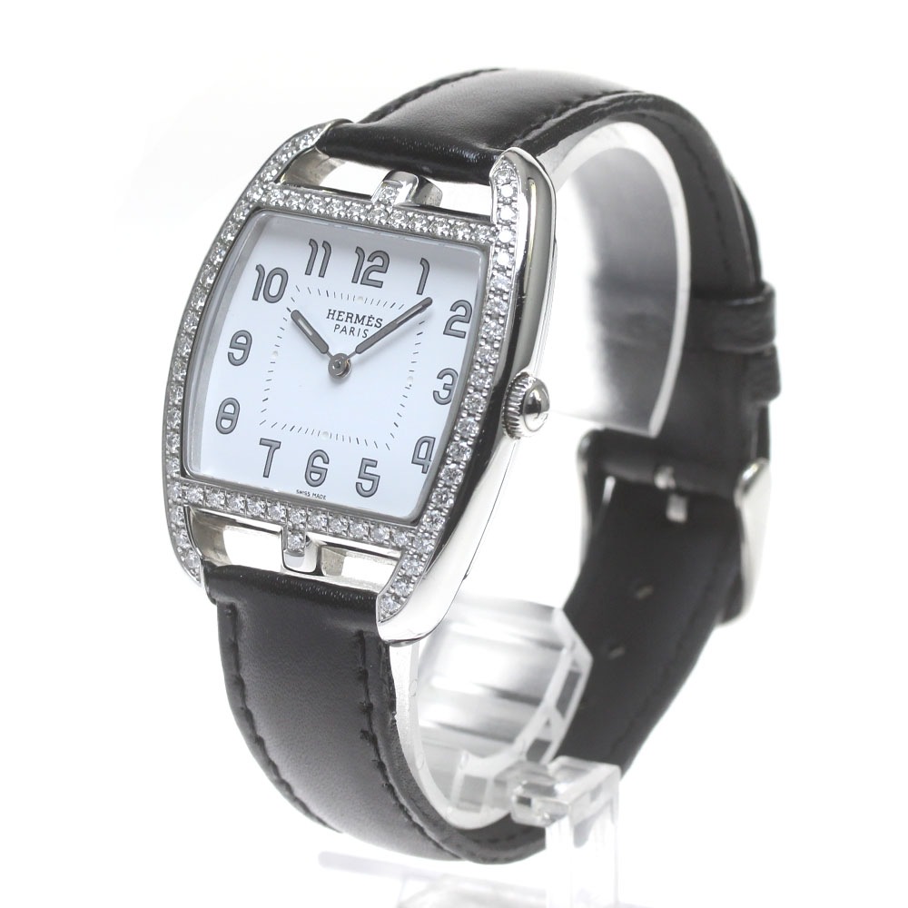 エルメス HERMES CT1.730 ケープコッド トノー ダイヤベゼル クォーツ レディース _842324【中古】 エルメス HERMES CT1.730 ケープコッド トノー ダイヤベゼル クォーツ レディース _842324【中古】