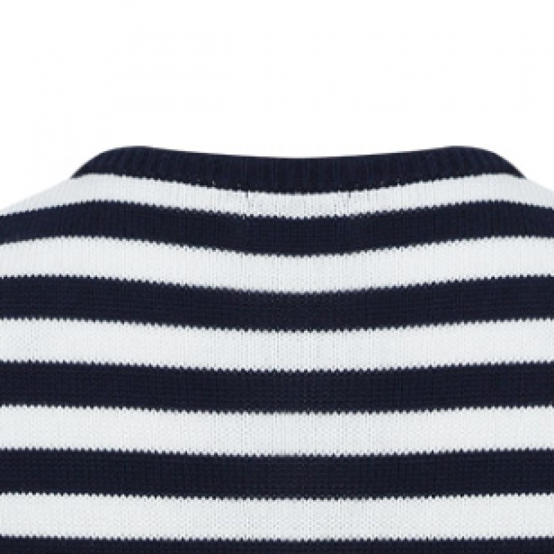 レターフロムムーンコニーストライプハーフカーディガン (ネイビー)