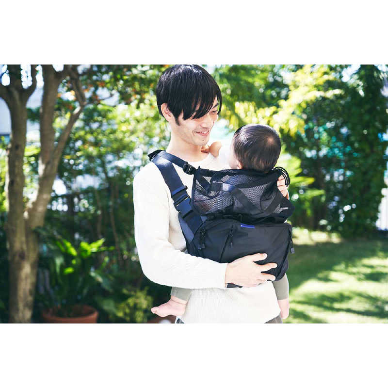 ワンスレッド　papakoso(パパコソ)パパ＆ママ140人と考えた理想のパパバッグ「だっこモデル＋SG」ブラック×オレンジ papakoso　PK-101-OR