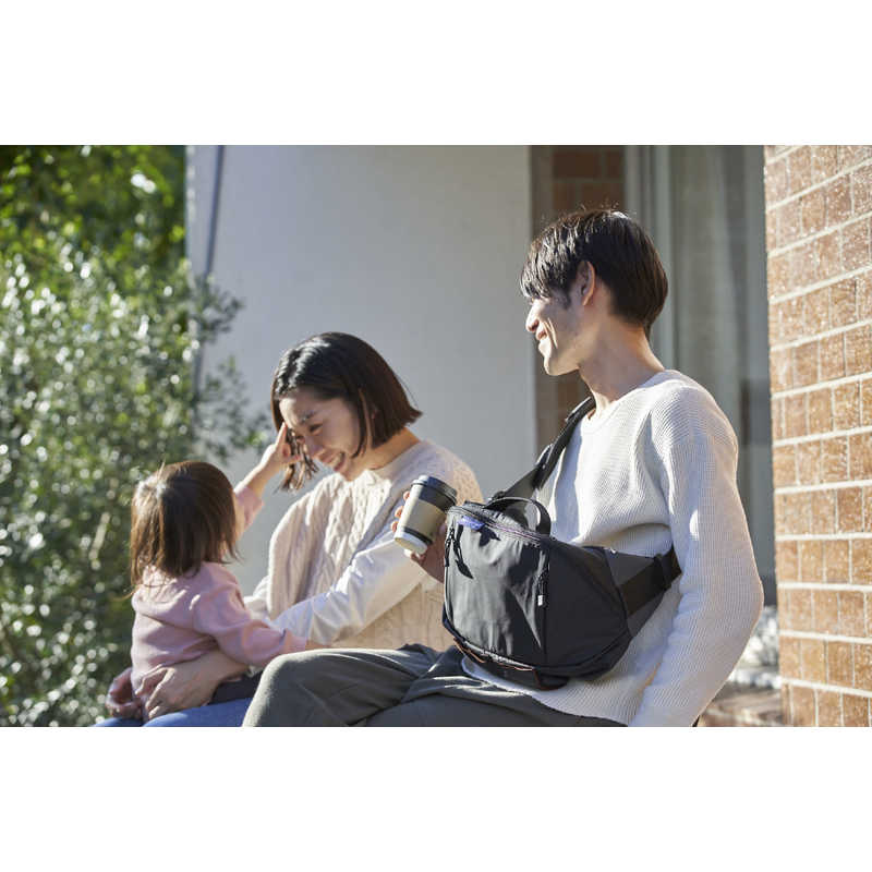 ワンスレッド　papakoso(パパコソ)パパ＆ママ140人と考えた理想のパパバッグ「だっこモデル＋SG」ブラック×オレンジ papakoso　PK-101-OR