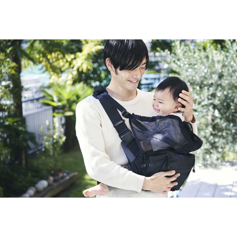 ワンスレッド　papakoso(パパコソ)パパ＆ママ140人と考えた理想のパパバッグ「だっこモデル＋SG」ブラック×オレンジ papakoso　PK-101-OR