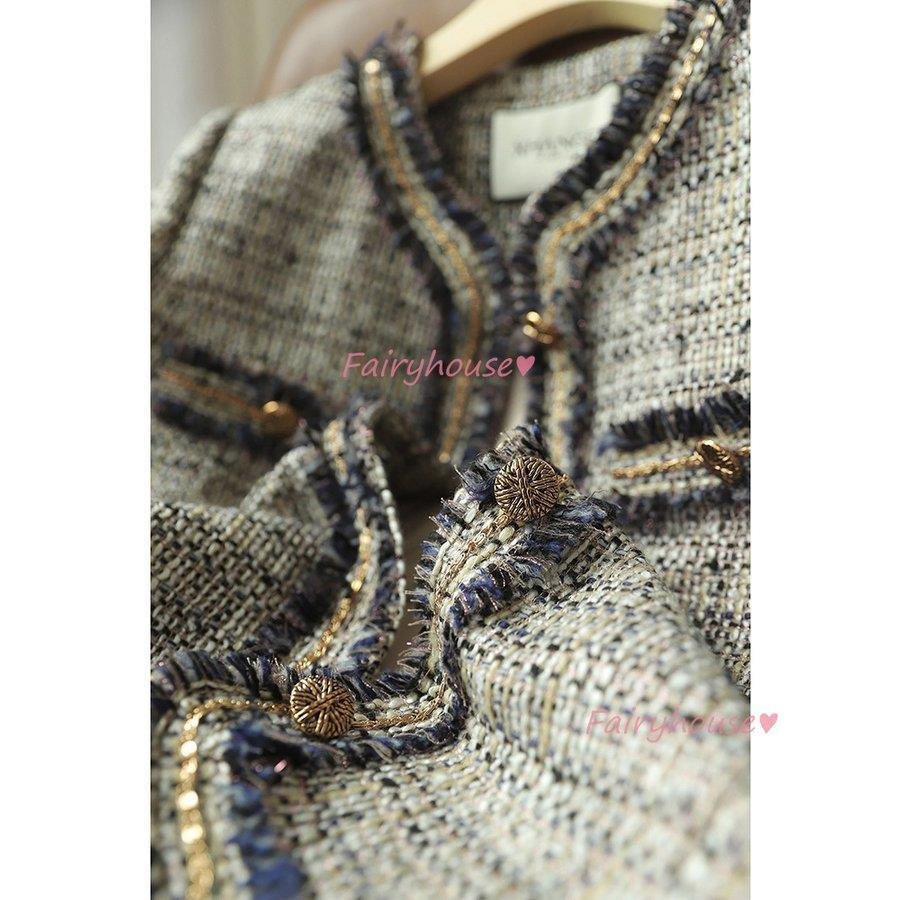 ツイードジャケット レディース 長袖ノーカラージャケット ショット丈ツイードコート 春コートアウター 秋服 大人韓国風 通勤OL オフィス 結婚式 入学式 ツイードジャケット レディース 長袖ノーカラージャケット ショット丈ツイードコート 春コートアウター 秋服 大人韓国風 通勤OL オフィス 結婚式 入学式