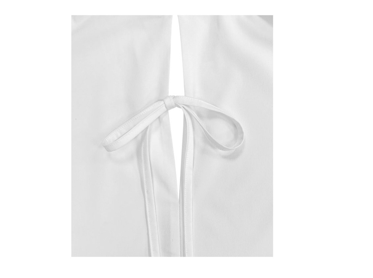 【TREEMINGBIRD】 STEPPED HEMLINE LONG STRAP SHIRTS : WHITE 【TREEMINGBIRD】 STEPPED HEMLINE LONG STRAP SHIRTS : WHITE