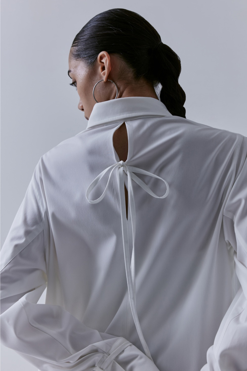 【TREEMINGBIRD】 STEPPED HEMLINE LONG STRAP SHIRTS : WHITE 【TREEMINGBIRD】 STEPPED HEMLINE LONG STRAP SHIRTS : WHITE