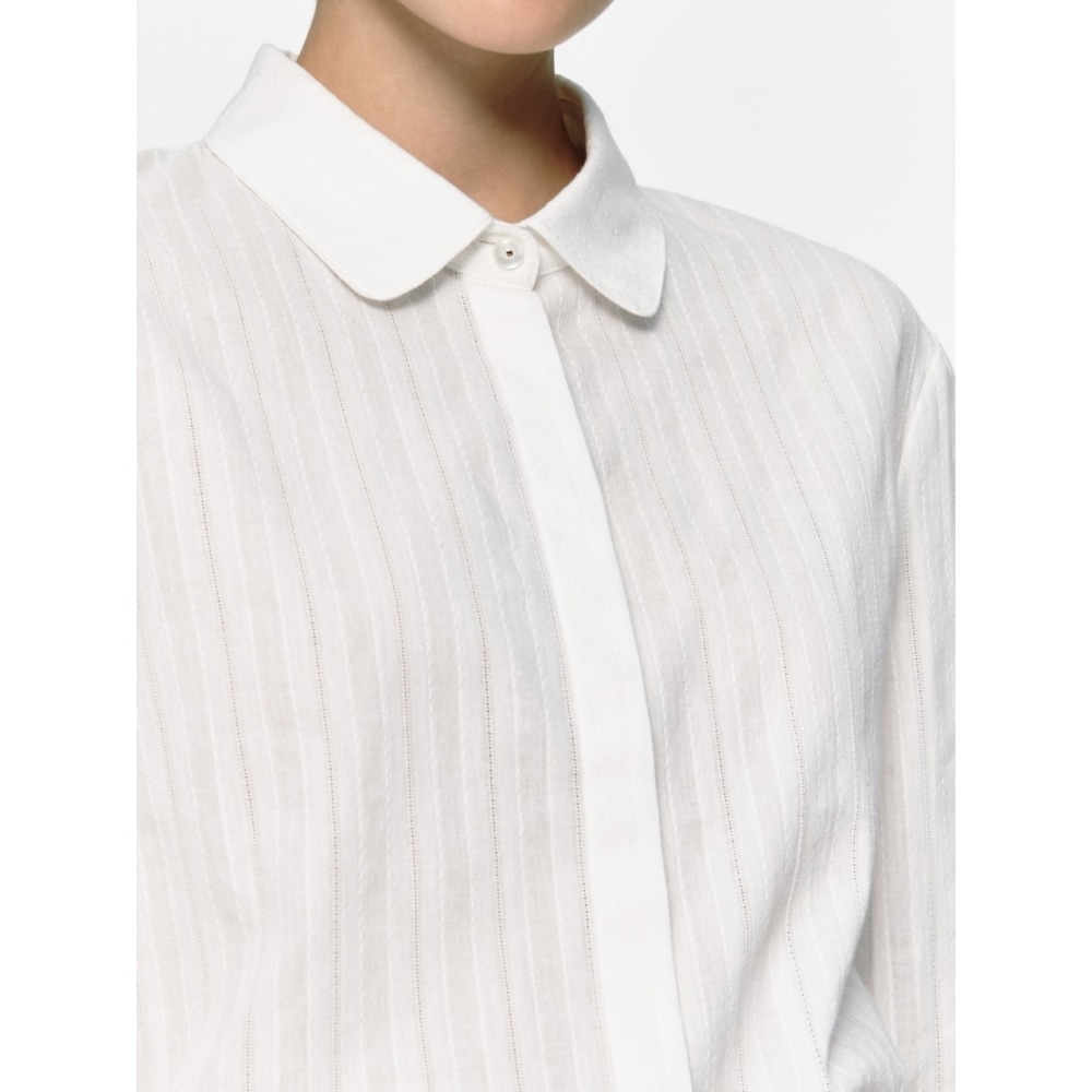 DEPOUND ラウンドカラーブラウス アイボリー