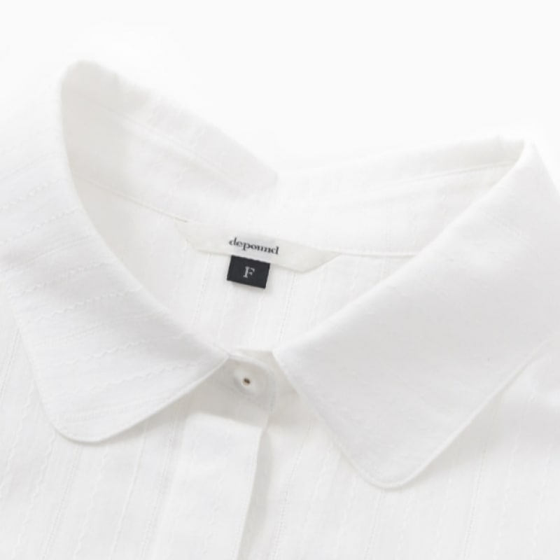 DEPOUND ラウンドカラーブラウス アイボリー