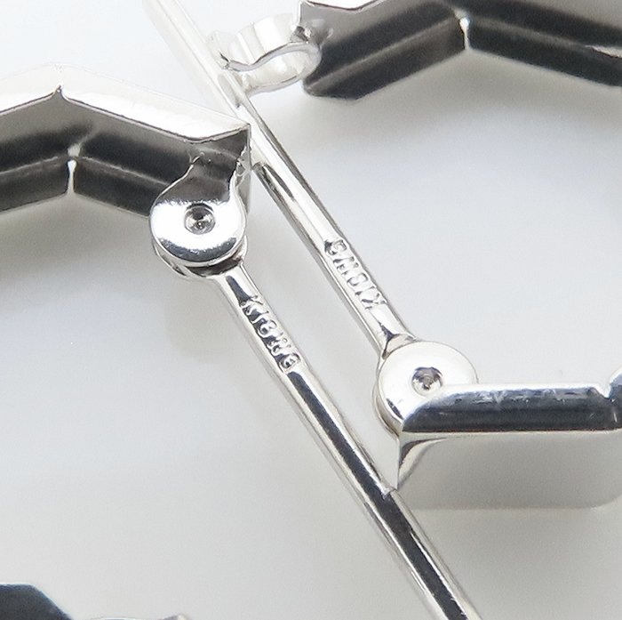 フープ ピアス リングピアス K18WG ホワイトゴールド レディース/28213【中古】