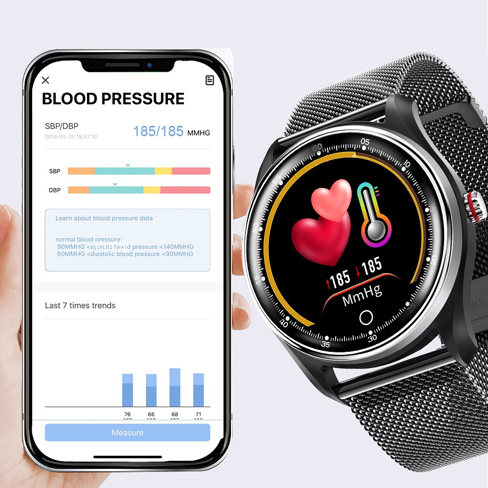 ECGスマートウォッチ血圧PPG心拍数血圧モニター多言語スマートウォッチ時計男性用女性IP68付きAndroid IOS用スマートブレスレット mdprevattcaulkingandwaterproofing.com