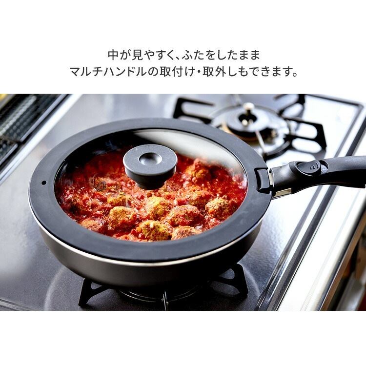 【公式】 フライパンセット 6点セット フライパン ガス 直火 長持ち 着脱式 深型 ダイヤモンドコートパンディープラス DCG-S6S プレゼント メガ割