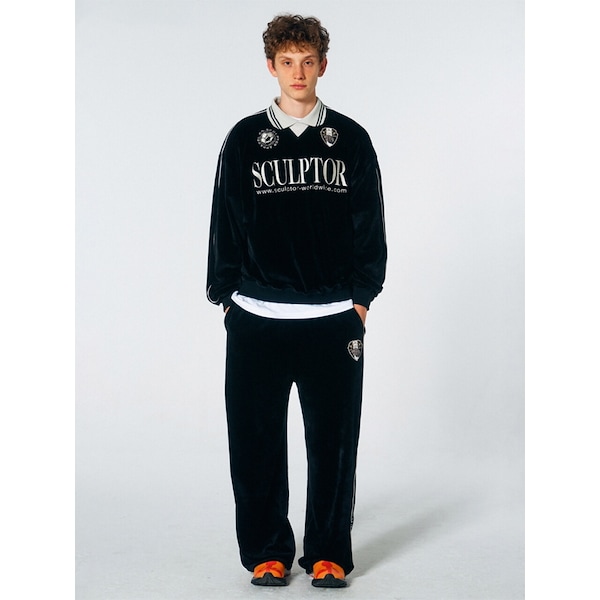 SCULPTOR スカルプター　スウェット　黒　韓国 ベロア ブラック SCULPTOR Velour Track Pants BLACK 22FA-I（スカルプター