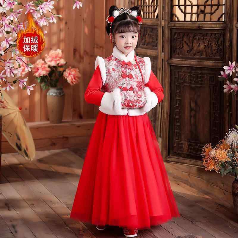 韓服 子供服 民族ドレス 女の子 パーティードレス チャイナ風 冬 衣装 結婚式 発表会 イブニングドレス 女の子 キッズ 子供服