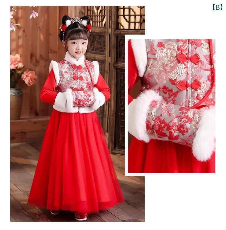 韓服 子供服 民族ドレス 女の子 パーティードレス チャイナ風 冬 衣装 結婚式 発表会 イブニングドレス 女の子 キッズ 子供服