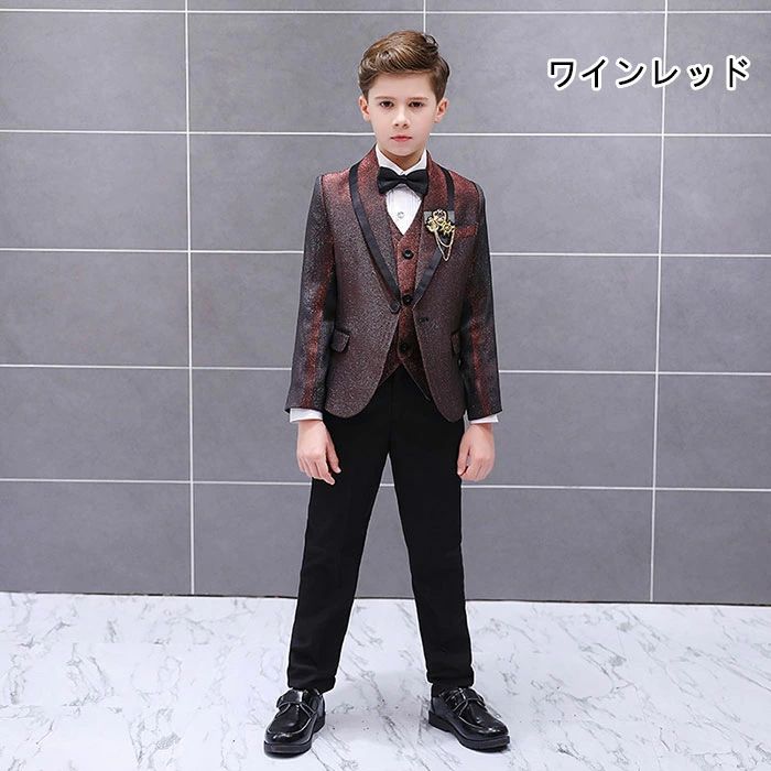 お得セット子供スーツ 男の子 4点セット 5点セット フォーマルスーツ ステージ衣装 キッズ シャケット ベスト パンツ 蝶ネクタイ シャツ グラデーション きらきら テーラードジャケット 子ども フ お得セット子供スーツ 男の子 4点セット 5点セット フォーマルスーツ ステージ衣装 キッズ シャケット ベスト パンツ 蝶ネクタイ シャツ グラデーション きらきら テーラードジャケット 子ども フ