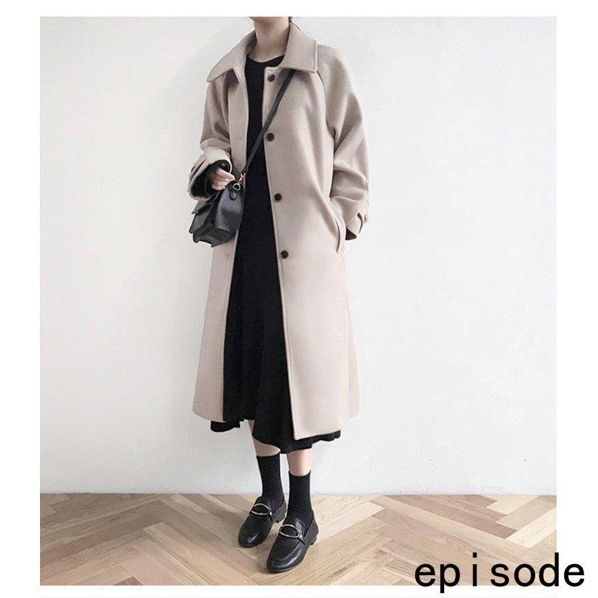 チェスターコートレディース秋冬ロング丈チェスターコート黒ラシャスプリングコートジャケット膝下韓国風アウター学院風通勤着痩せ チェスターコートレディース秋冬ロング丈チェスターコート黒ラシャスプリングコートジャケット膝下韓国風アウター学院風通勤着痩せ