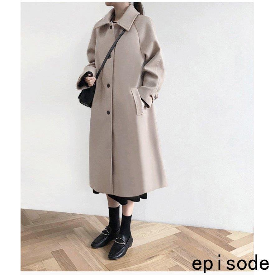 チェスターコートレディース秋冬ロング丈チェスターコート黒ラシャスプリングコートジャケット膝下韓国風アウター学院風通勤着痩せ チェスターコートレディース秋冬ロング丈チェスターコート黒ラシャスプリングコートジャケット膝下韓国風アウター学院風通勤着痩せ