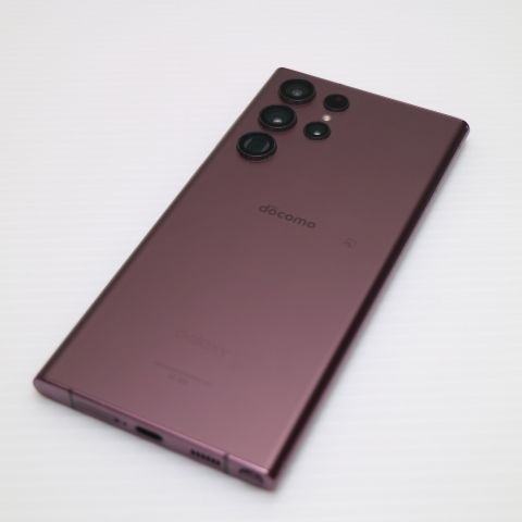 美品 Galaxy S22 Ultra SC-52C バーガンディ スマホ 白ロム 中古
